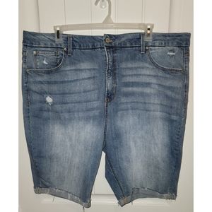 Terra & Sky womens denim jean shorts plus size 24W 24